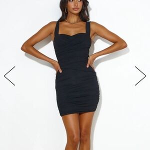 Hello Molly Black Elegant Mini Dress Medium, Glam, Formal